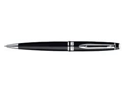 Balpen Waterman Expert Black lacquer CT Medium Blauwe inkt