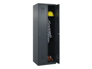 locker,HxBxD 1850x600x500mm,2vak,vak B 300mm,cil.-slot,staand op vloer - 1