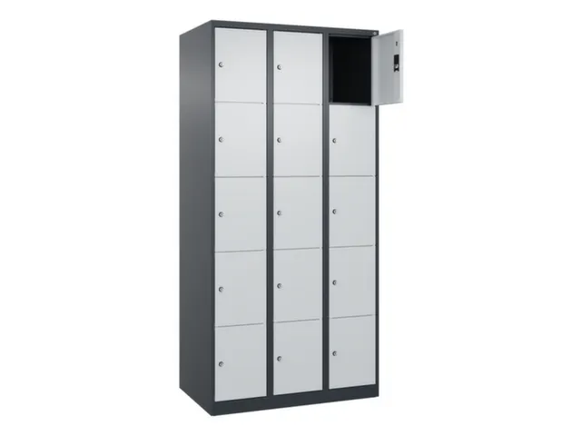 lockerkast,HxBxD 1850x900x500mm,3x5vakken,vak B 300mm,cil.-slot
