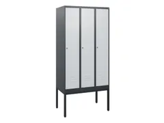 locker,HxBxD 1950x900x500mm,3vak,vak B 300mm,cil.-slot,voetonderstel