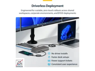 StarTech USB-C Docking Station 2x DP HDMI 4K60 100W PD - 5