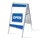 Stoepbord A1 complete set met print "OPEN" Blauw