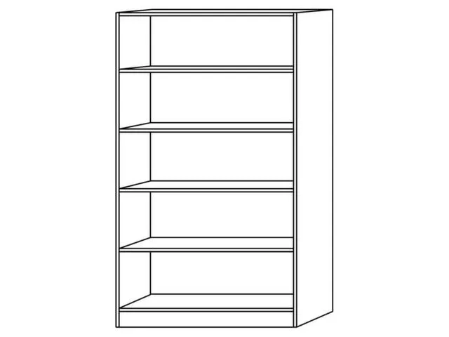 kantoorstelling,HxBxD 2004x1000x400mm,4xhouten vloer,5ordnerhoogtes