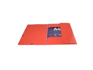 Elastomap A4 3 kleppen IDERAMA Maxi Capacity glanskarton rood - 7