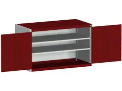 kast met geperforeerde platen,HxBxD 800x1300x525mm,2xStalen bodem