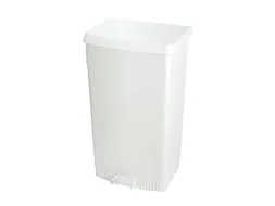 Pedaalemmer met zakhouder Wit 60 liter