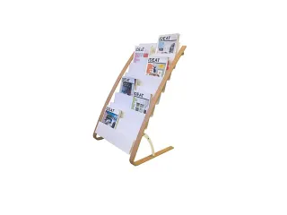 Vista 8-vaks wanddisplay wit/hout is een moderne tijdschriften- en bro - 2