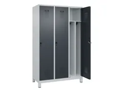locker voor scheiding van kleding,HxBxD 1950x1200x500mm,3vak