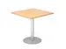 vergadertafel,HxBxD 745x800x800mm,vierkant,schotelvoet zilverkleurig