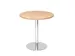 vergadertafel,HxØ 745x800mm,rond,schotelvoet chroom,ronde buis