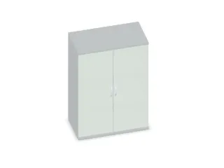 Draaideurkast Hxbxd 1150x800x430mm 3 Oh Glasdeuren Decor Lichtgrijs - 2
