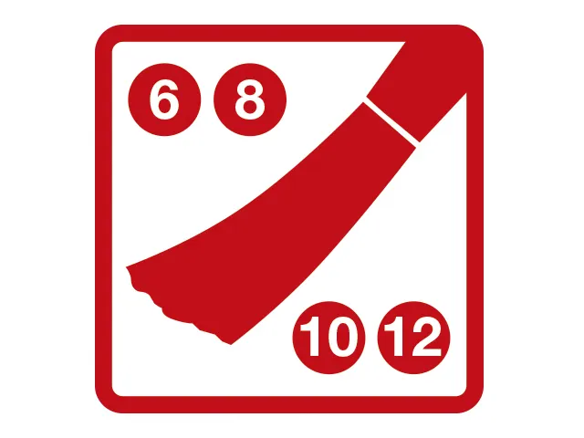 Penselenset Eberhard Faber varkenshaar maat 4-6-8-12