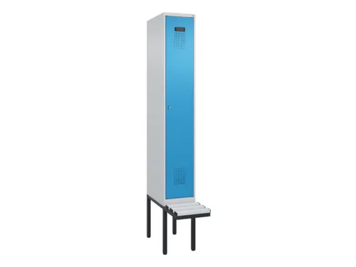 locker met bank,HxBxD 2120x300x815mm,1vak,vak B 300mm,cilinderslot