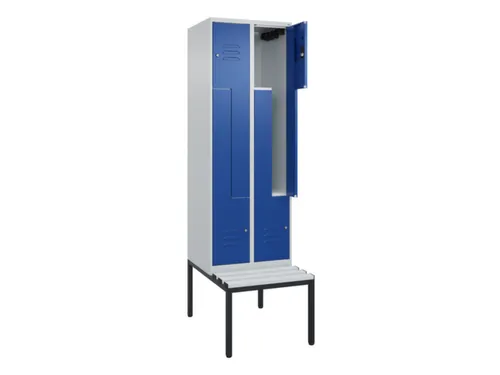 Z-garderobekast,HxBxD 2120x600x815mm,2vak,vak B 300mm,cil.-slot