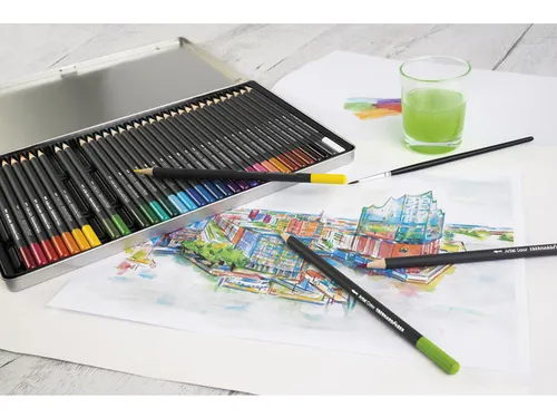 Aquarelpotlood Eberhard Faber Artist Color metalen etui a 24 stuks