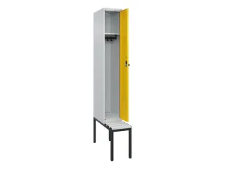 locker met bank,HxBxD 2120x300x815mm,1vak,vak B 300mm,draaigrendel - 1