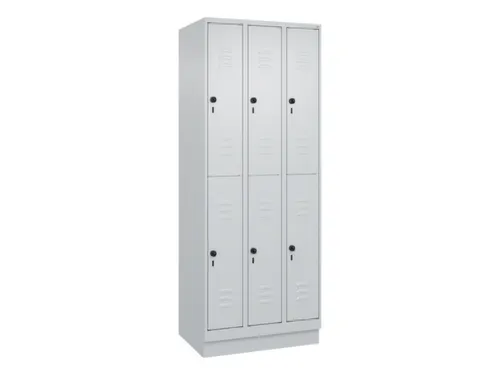 dubbeldekse locker,HxBxD 1950x750x500mm,3x2vak.,vak B 250mm