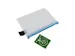 etui A6 PVC-vrij transparant met neon blauwe ritssluiting
