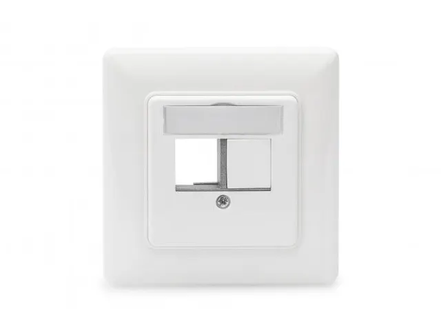 Frontpaneel en Montageframe Voor Multimedia-/Keystonemodules Wit