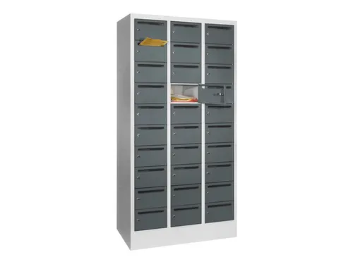 Postsorteerkast 1850x930x500mm 3x10 Vakken Ral7035 Front Ral7016