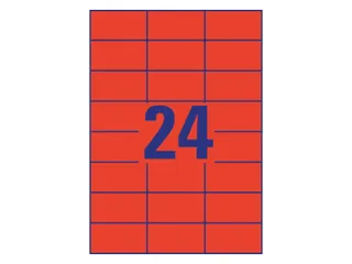 Gekleurde Etiketten 70x37mm Rood 42612 1000 Vel - 2