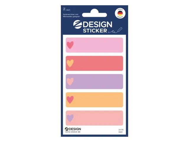 Foliesticker Z-design watervast, Hartjes, pakje à 2 vel