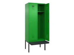 locker met bank,HxBxD 2120x800x815mm,2vak,vak B 400mm,cilinderslot