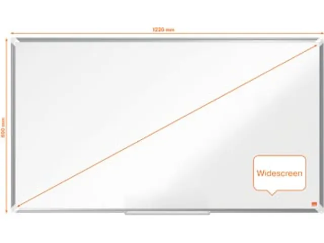 Premium Plus whiteboard, gelakt staal, 122 x 69 cm