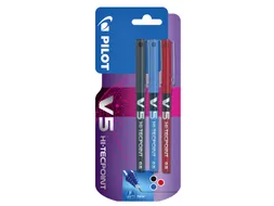 Rollerpen Pilot V-Ball 05 Fijne punt Assorti Blister à 3 stuks