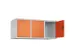 opzetkast,v. locker,3vak.,vak B 400mm,HxBxD 500x1200x500mm,vleugeldeur