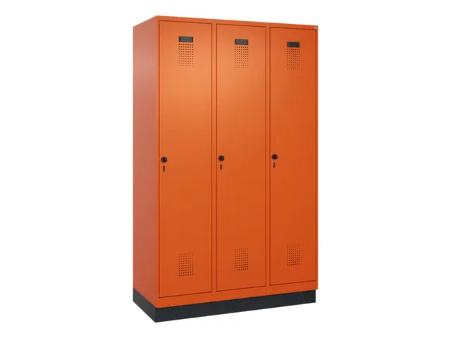 armoire vestiaire noir et blanc,HxlxP 1950x1200x500mm,3compart.