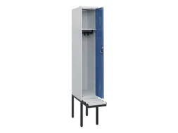 locker met bank,HxBxD 1950x300x815mm,1vak,vak B 300mm,cilinderslot