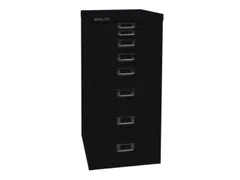 kantoor-ladekast HxBxD 590x279x380mm 8 laden romp + front zwart staal