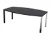 vergadertafel,HxBxD 740x2000x1200mm,vatvormig,CC-zwart