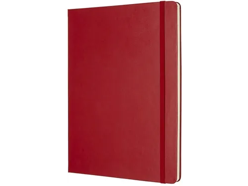 Notitieboek Moleskine XL 190x250mm lijn hard cover scarlet red