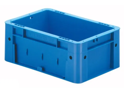 Euronorm Stapelkrat 120x300x200mm 4.1l Wanden/Bodem Gesloten Blauw