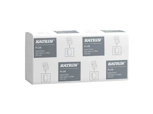 Handdoek Katrin Plus w-vouw 3-laags 240x320mm 25x90 vel wit 61563