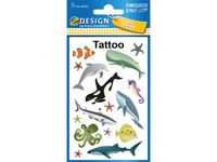 Tattoo etiket Z-design Kids pakje a 1 vel oceaandieren