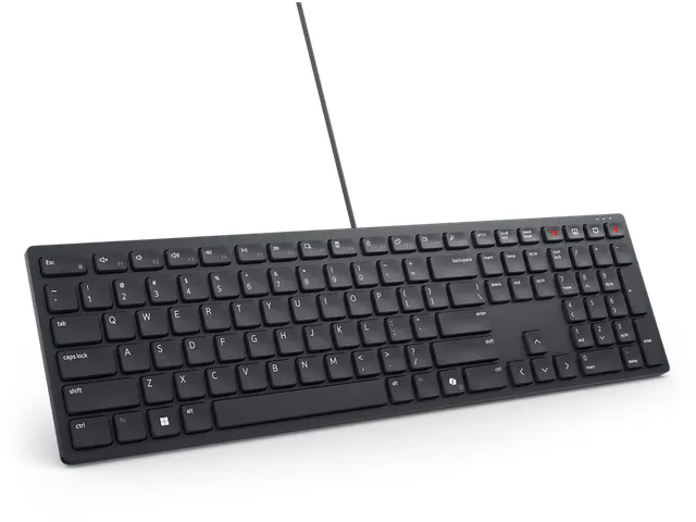 DELL KB525C, Volledige grootte (100%), Bedraad, USB, Plunger key switc