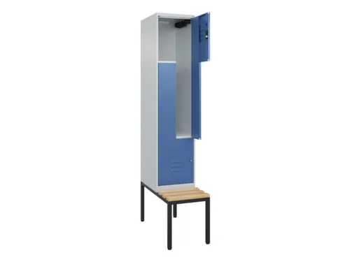 Z-garderobekast,HxBxD 2120x400x815mm,2vak,vak B 400mm,cil.-slot