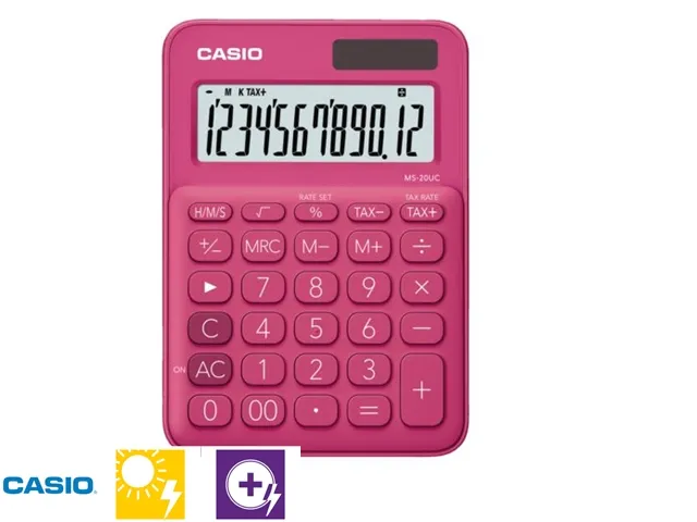 Rekenmachine Casio MS-20UC rood