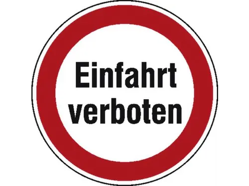 verbodsbord,"Verboden inrijden",wandbord,aluminium,standaard,Ø 315mm