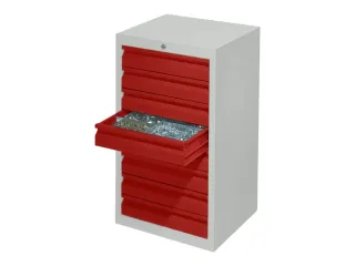 ladekast,HxBxD 900x500x500mm,8lade(n),cil.-slot,RAL7035,front RAL3000 - 2