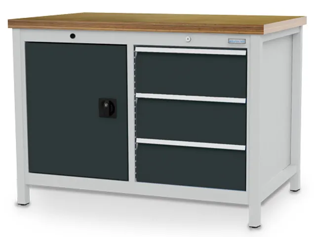 werkbank met opbergruimte,HxBxD 859x1200x750mm,multiplexblad