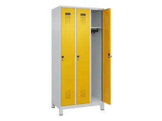locker,HxBxD 1950x900x500mm,3vak,vak B 300mm,draaigrendel,voeten - 2