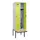 locker met bank,HxBxD 2120x600x815mm,2vak,vak B 300mm,draaigrendel