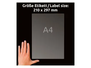 Adresetiket Avery J8567-25 210x297mm A4 Transparant Inkjet 25 stuks - 4