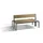 omkleedbank,HxLxD 796x1500x760mm,HPL eiken-sereno,frame staal RAL7021