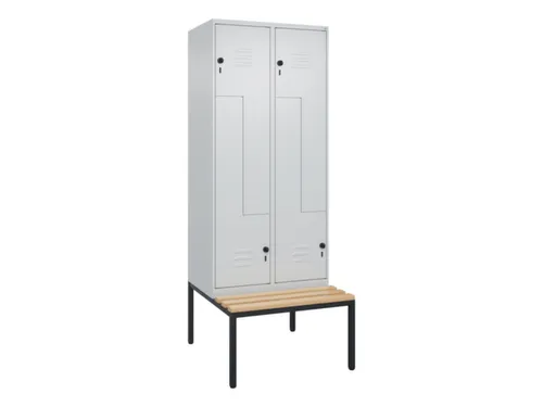 Z-garderobekast,HxBxD 2120x800x815mm,4vak,vak B 400mm,draaigrendel