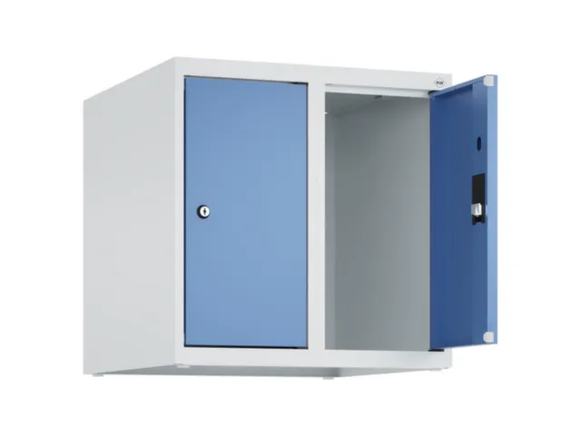 opzetkast,v. locker,2vak.,vak B 250mm,HxBxD 500x500x500mm,vleugeldeur
